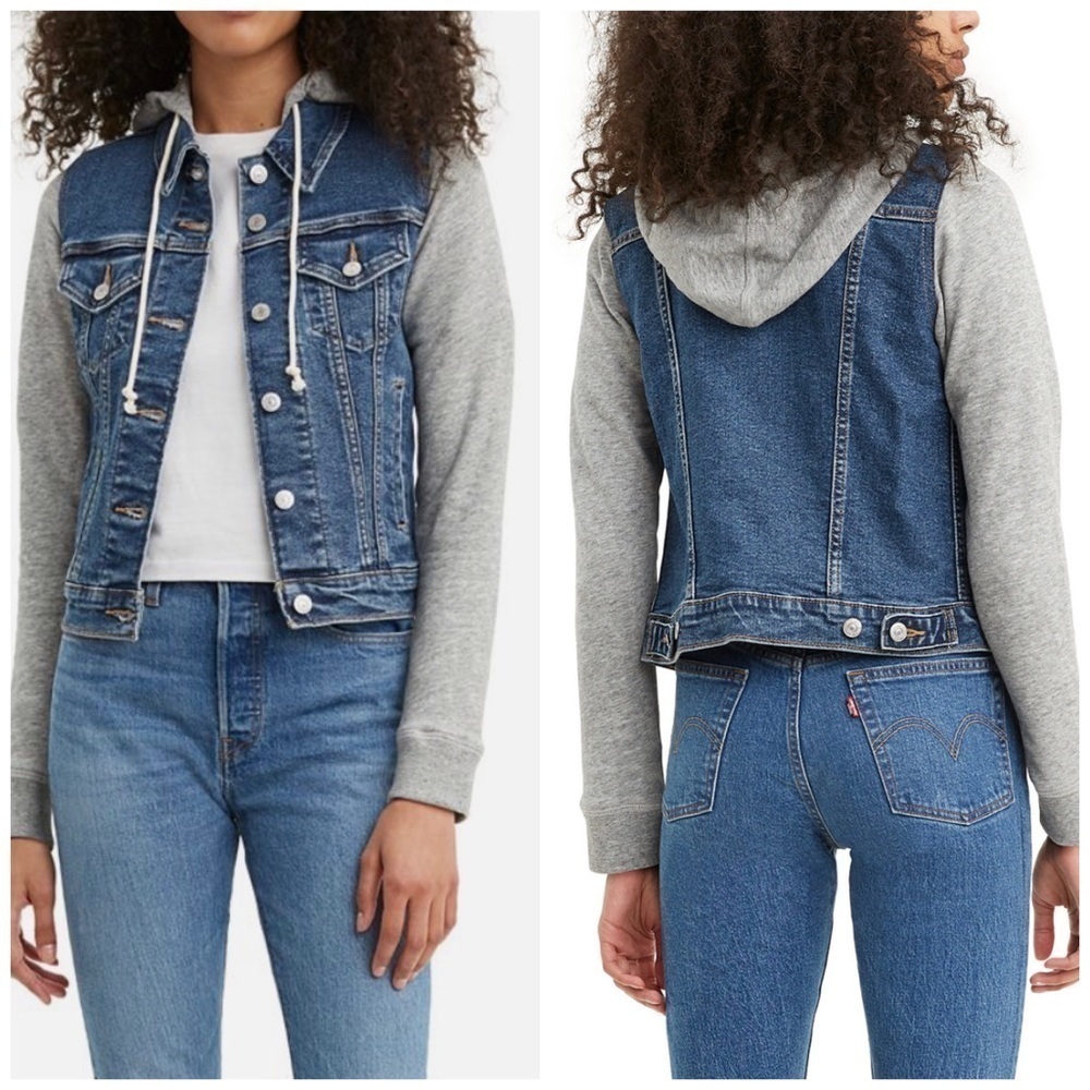 Levis • hybrid hooded trucker jacket